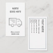 "必要な"配達名刺 名刺 (正面/裏面)