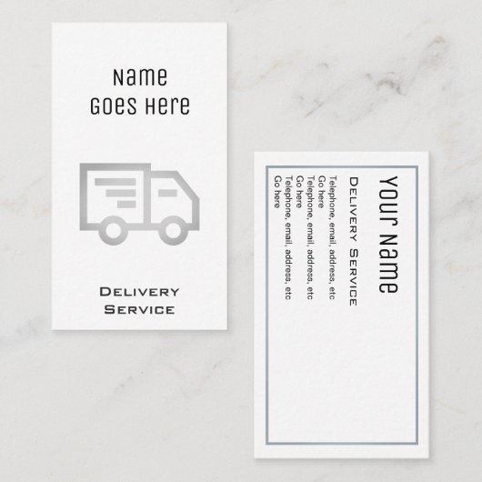 "必要な"配達名刺 名刺 (正面/裏面)