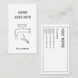 "必要な"鉛管工の名刺 名刺