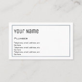 "必要な"鉛管工の名刺 名刺 (裏面)