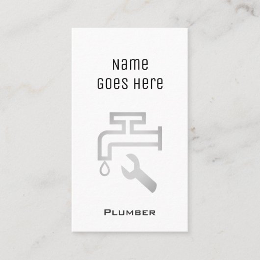 "必要な"鉛管工の名刺 名刺 (正面)