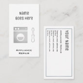 "必要な"電気器具修理名刺 名刺 (正面/裏面)