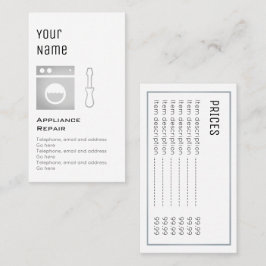 "必要な"電気器具修理正札 名刺