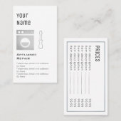 "必要な"電気器具修理正札 名刺 (正面/裏面)