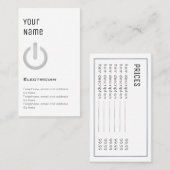 "必要な"電気技師の正札 名刺 (正面/裏面)