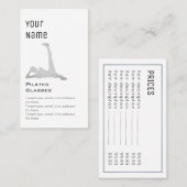 "必要な" Pilatesの正札 名刺 (正面/裏面)