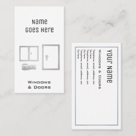 "必要な" Windowsおよびドアの名刺 名刺