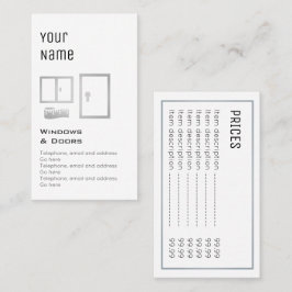 "必要な" Windowsおよびドアの正札 名刺