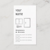 "必要な" Windowsおよびドアの正札 名刺 (正面)