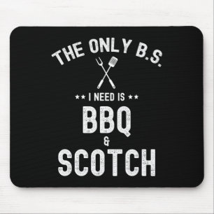 必要なBはBBQとスコッチだけ Funny Grill マウスパッド