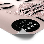 必要なCovid GlitterRoseロゴをカバーする顔マスク ポスター (角)