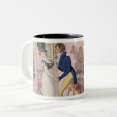 「必要なQualificatiからの10の興味をそそって下さい、めっきして下さい ツートーンマグカップ (正面左)