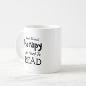 必要のない文字を変更できるセラピー読 コーヒーマグカップ (正面左)