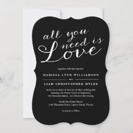 必要エレガントなのはラブブラック結婚ズ 招待状