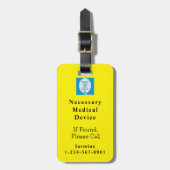 必要保護医療機器 ラゲッジタグ (正面縦)