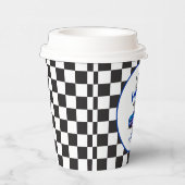 必要四速スポーツカーブルー第4誕生日 紙コップ (右)