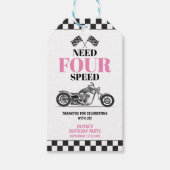 必要四速ピンクヘビーバイクフォー誕生日 ギフトタグ (正面)