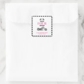 必要四速ピンクヘビーバイクフォー誕生日 スクエアシール (バッグ)