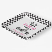 必要四速ピンクヘビーバイクフォー誕生日 ペーパープレート (傾斜あり)