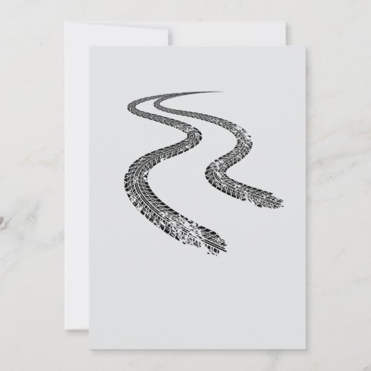 必要四速フェスティバルピンクレースカー誕生日 招待状 (裏面)