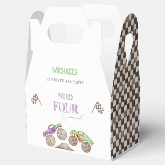 必要四速モンスタートラック誕生日ボックス フェイバーボックス (オープン)