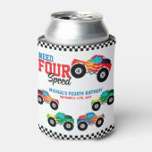 必要四速モンスタートラック誕生日 缶クーラー (缶正面)