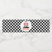 必要四速レッドレースカー4th誕生日パーティー ペットボトルラベル (シングルラベル)