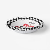 必要四速レッドレースカー4th誕生日パーティー ペーパーボウル (傾斜あり)