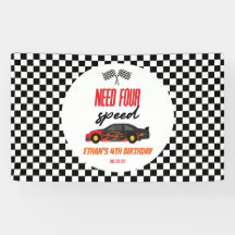 必要四速レッドレースカー4th誕生日パーティー