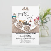 必要四速、モンスタートラック4th誕生日招待状 招待状 (スタンド正面)