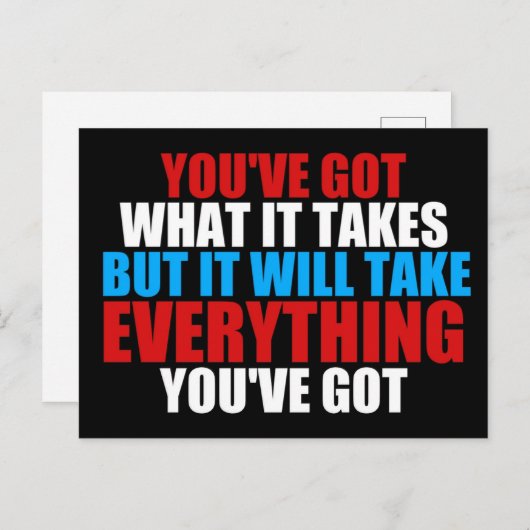 必要得なもの感動的- ポストカード (正面/裏面)