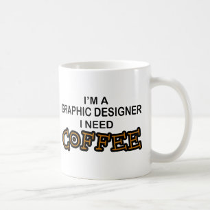 必要性のコーヒー-グラフィックデザイナー コーヒーマグカップ