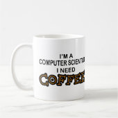 必要性のコーヒー-コンピューター科学者 コーヒーマグカップ (左)