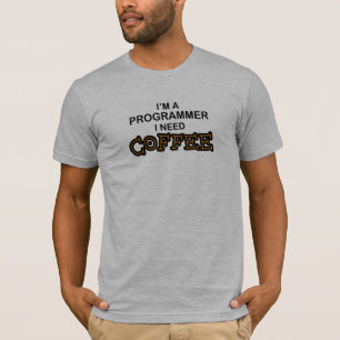 必要性のコーヒー-プログラマー Tシャツ