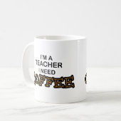 必要性のコーヒー-先生 コーヒーマグカップ (正面左)