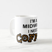 必要性のコーヒー-助産婦 コーヒーマグカップ (正面左)