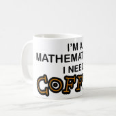 必要性のコーヒー-数学者 コーヒーマグカップ (正面左)