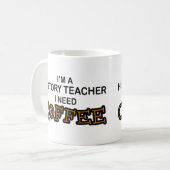 必要性のコーヒー-歴史の先生 コーヒーマグカップ (正面左)