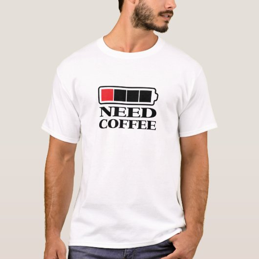 必要性のコーヒーTシャツ Tシャツ (正面)