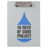 必要性のプロジェクトの文体的で青い低下 クリップボード (正面)