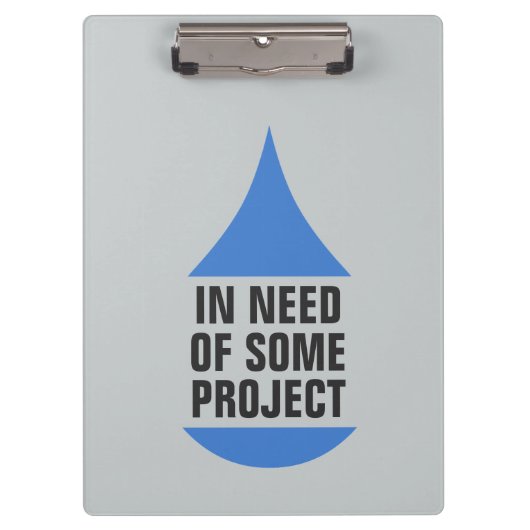 必要性のプロジェクトの文体的で青い低下 クリップボード (正面)