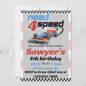 必要時4速誕生日 招待状 (正面)