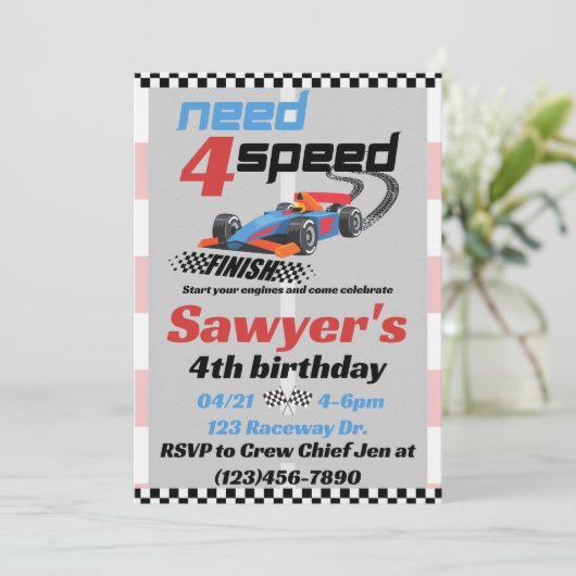 必要時4速誕生日 招待状 (スタンド正面)