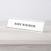 必要最小限の空きミニマル – デスクユーモアのあるサイン デスクネームプレート (正面)