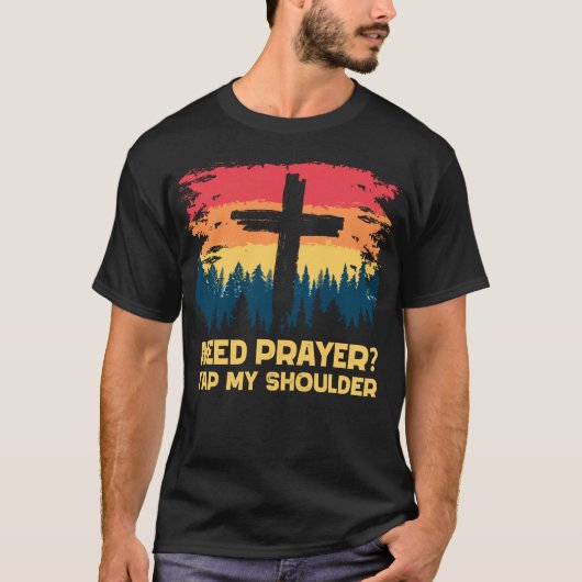 必要祈りの言葉タップマイショルダー Tシャツ (正面)