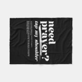 必要祈りの言葉タップ私の肩が必要祈りの言葉タップ私の翔 フリースブランケット (正面(横))