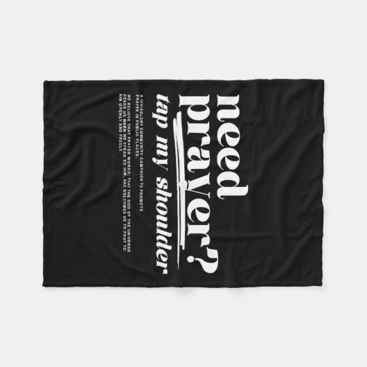 必要祈りの言葉タップ私の肩が必要祈りの言葉タップ私の翔 フリースブランケット (正面(横))