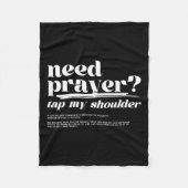 必要祈りの言葉タップ私の肩が必要祈りの言葉タップ私の翔 フリースブランケット (正面)