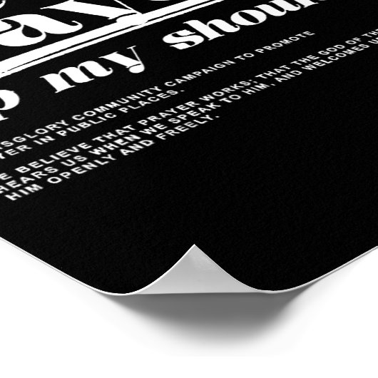 必要祈りの言葉タップ私の肩が必要祈りの言葉タップ私の翔 ポスター (角)