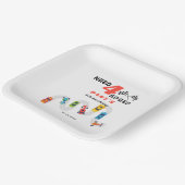 必要4スピードモーターカーレーシングボーイフォー誕生日 ペーパープレート (傾斜あり)